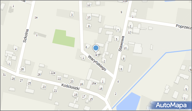 Ożarowice, Waryńskiego Ludwika, 4, mapa Ożarowice