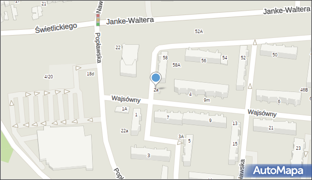 Pabianice, Wajsówny Jadwigi, 2a, mapa Pabianic