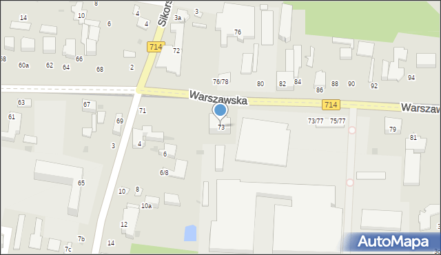 Pabianice, Warszawska, 73, mapa Pabianic