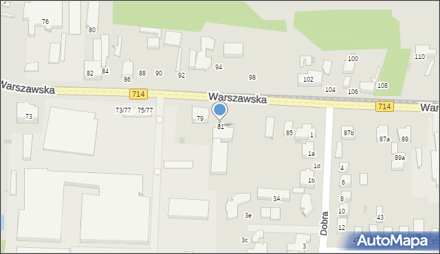 Pabianice, Warszawska, 81, mapa Pabianic