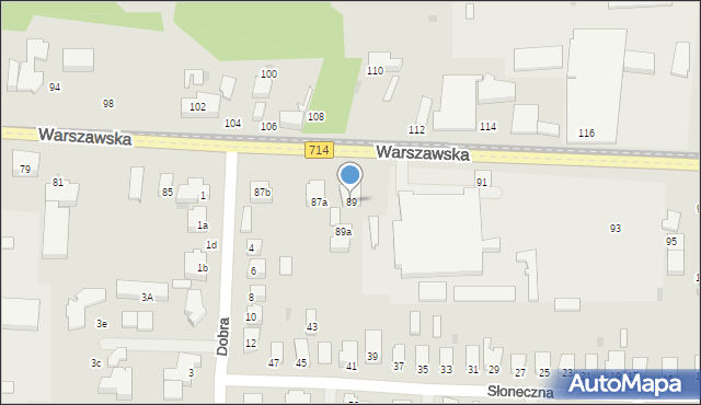 Pabianice, Warszawska, 89, mapa Pabianic