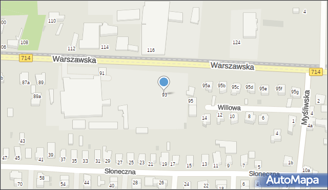 Pabianice, Warszawska, 93, mapa Pabianic