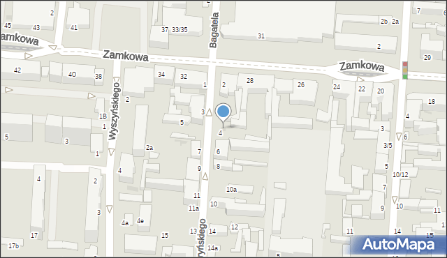 Pabianice, Waryńskiego Ludwika, 4a, mapa Pabianic