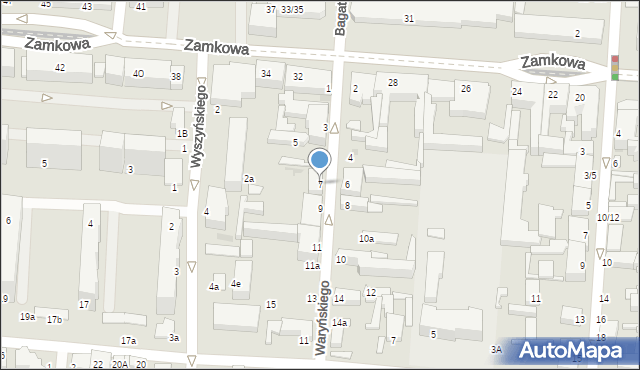 Pabianice, Waryńskiego Ludwika, 7, mapa Pabianic