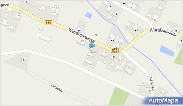 Pacółtowo, Waraksiewicza, gen., 16, mapa Pacółtowo