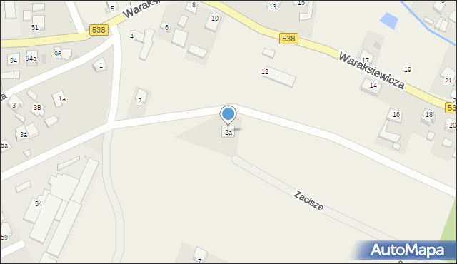 Pacółtowo, Waraksiewicza, gen., 2a, mapa Pacółtowo
