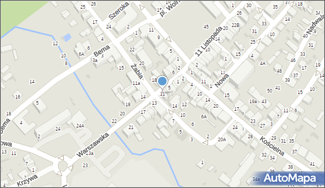 Parczew, Warszawska, 11, mapa Parczew