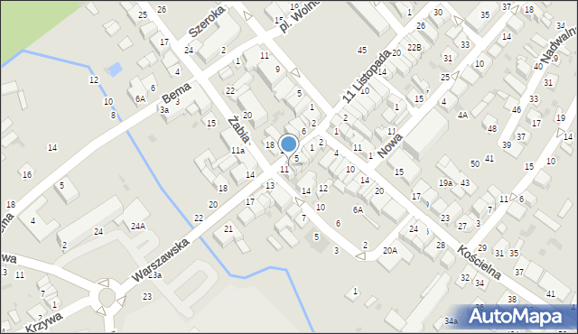 Parczew, Warszawska, 9, mapa Parczew