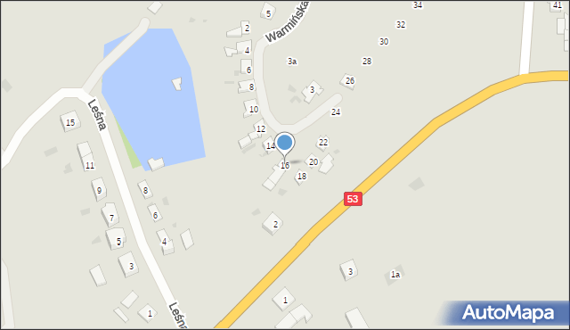 Pasym, Warmińska, 16, mapa Pasym