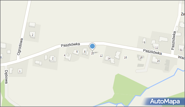 Paszkówka, Wadowicka, 10, mapa Paszkówka