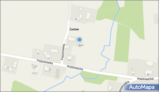 Paszkówka, Wadowicka, 29, mapa Paszkówka