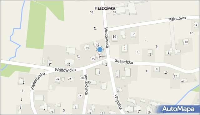 Paszkówka, Wadowicka, 47, mapa Paszkówka