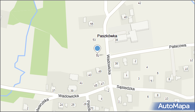 Paszkówka, Wadowicka, 51, mapa Paszkówka