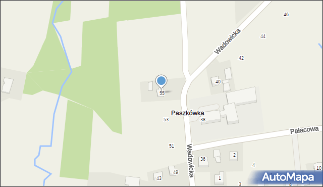 Paszkówka, Wadowicka, 55, mapa Paszkówka