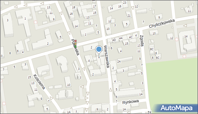 Piaseczno, Warszawska, 1, mapa Piaseczno