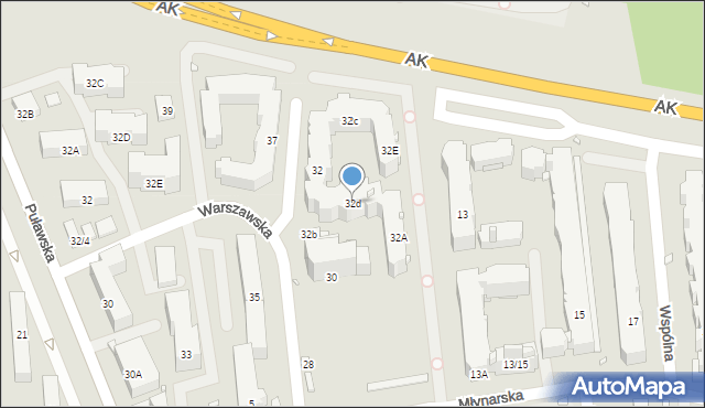 Piaseczno, Warszawska, 32d, mapa Piaseczno