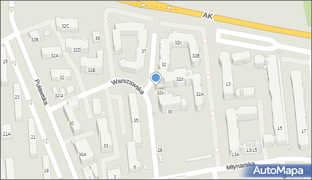 Piaseczno, Warszawska, 32e, mapa Piaseczno