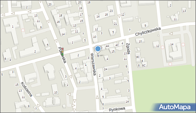 Piaseczno, Warszawska, 6, mapa Piaseczno