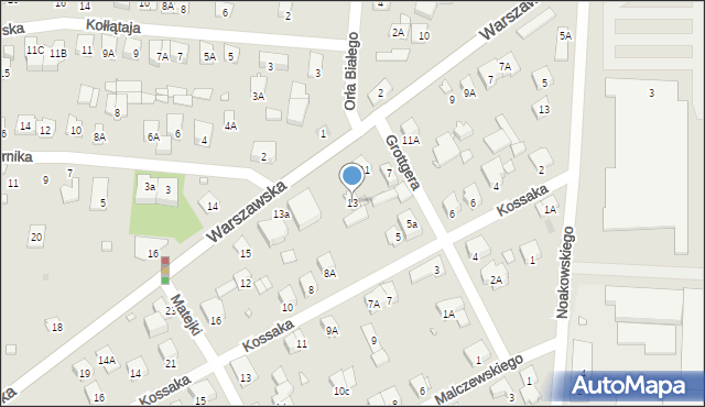 Piastów, Warszawska, 13, mapa Piastów