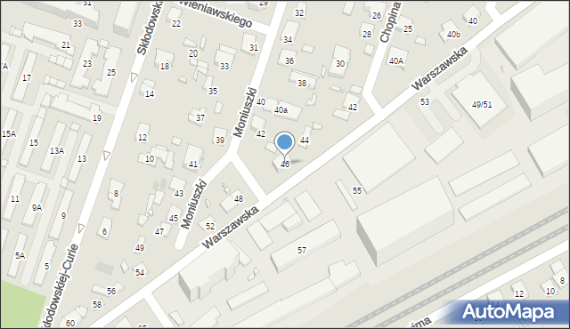 Piastów, Warszawska, 46, mapa Piastów