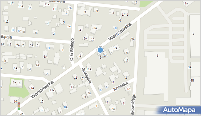 Piastów, Warszawska, 9, mapa Piastów