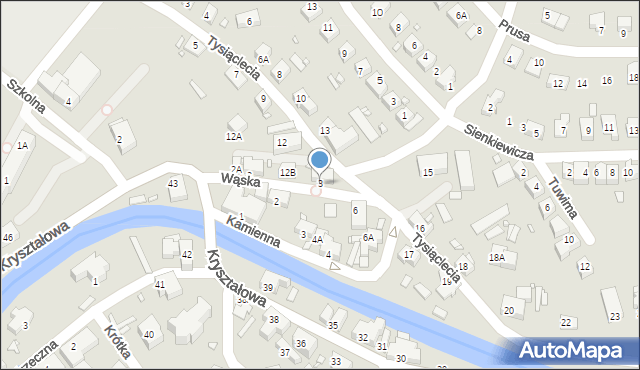 Piechowice, Wąska, 3, mapa Piechowice