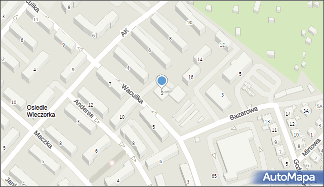 Piekary Śląskie, Waculika Gerarda, ks., 2, mapa Piekary Śląskie