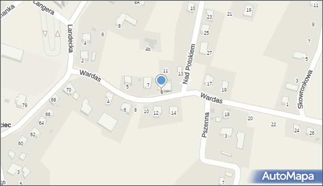 Pierściec, Wardas Marii, 9, mapa Pierściec