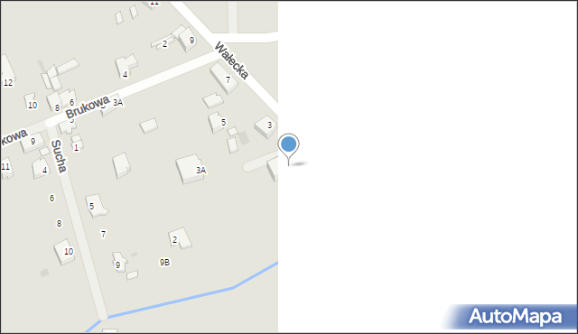 Piła, Wałecka, 1, mapa Piły