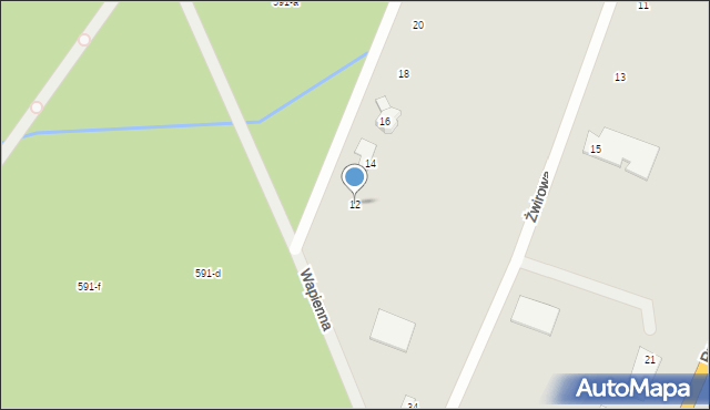 Piła, Wapienna, 12, mapa Piły