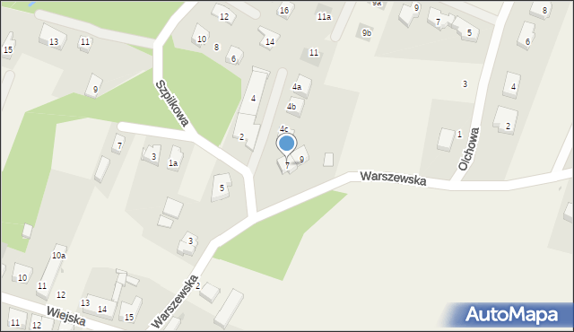 Pilchowo, Warszewska, 7, mapa Pilchowo