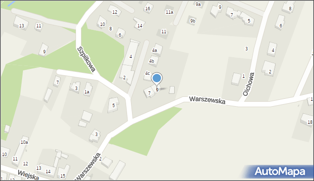 Pilchowo, Warszewska, 9, mapa Pilchowo