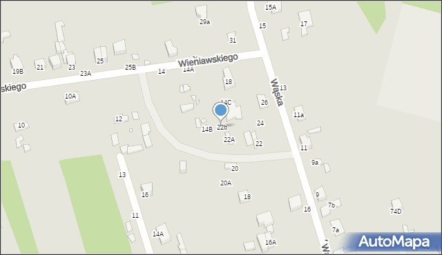 Piotrków Trybunalski, Wąska, 22b, mapa Piotrków Trybunalski