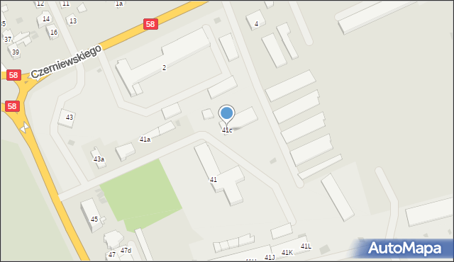 Pisz, Warszawska, 41c, mapa Pisz