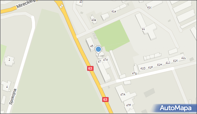 Pisz, Warszawska, 47c, mapa Pisz