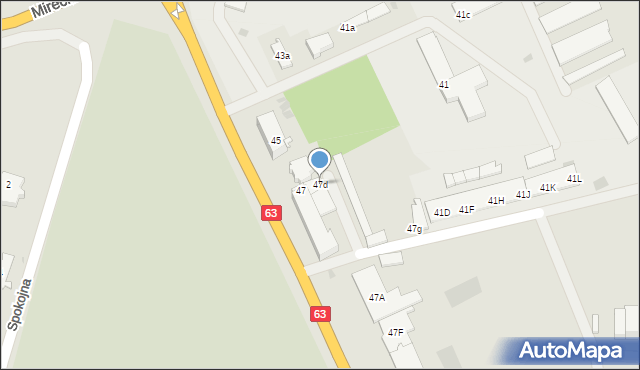 Pisz, Warszawska, 47d, mapa Pisz