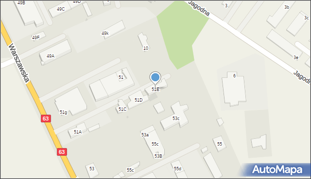 Pisz, Warszawska, 51E, mapa Pisz