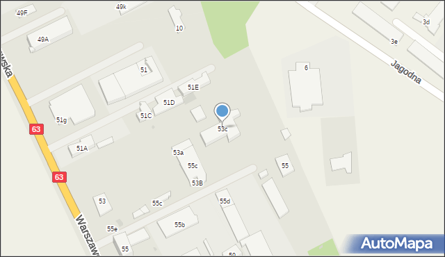 Pisz, Warszawska, 53c, mapa Pisz