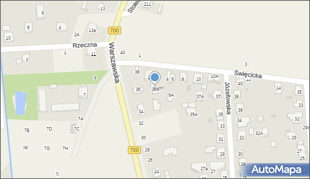 Płochocin, Warszawska, 36A, mapa Płochocin