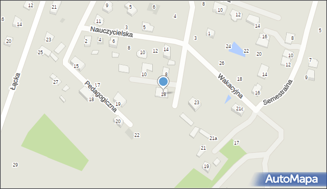 Płock, Wakacyjna, 18, mapa Płock