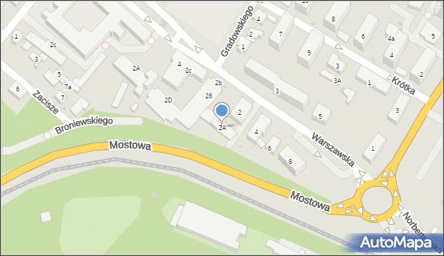 Płock, Warszawska, 2A, mapa Płock