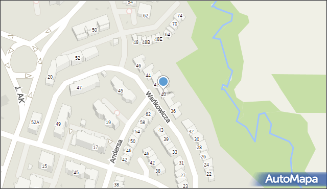 Płock, Wańkowicza Melchiora, 40, mapa Płock