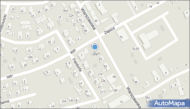 Płońsk, Warszawska, 60a, mapa Płońsk