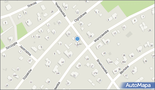 Podkowa Leśna, Warszawska, 10, mapa Podkowa Leśna