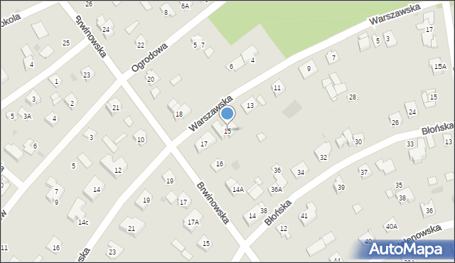 Podkowa Leśna, Warszawska, 15, mapa Podkowa Leśna