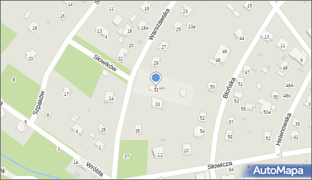 Podkowa Leśna, Warszawska, 31, mapa Podkowa Leśna
