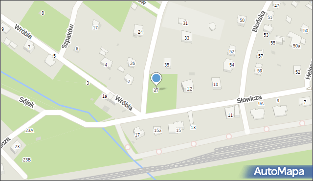 Podkowa Leśna, Warszawska, 37, mapa Podkowa Leśna