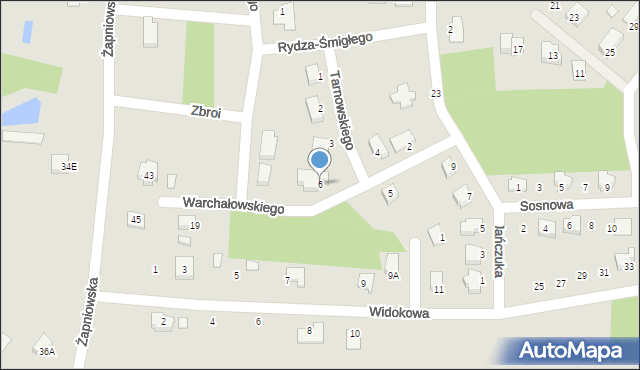 Połaniec, Warchałowskiego Kazimierza, 6, mapa Połaniec