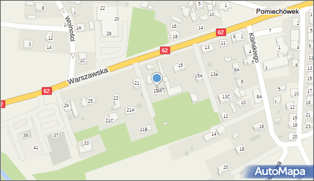 Pomiechówek, Warszawska, 19A, mapa Pomiechówek