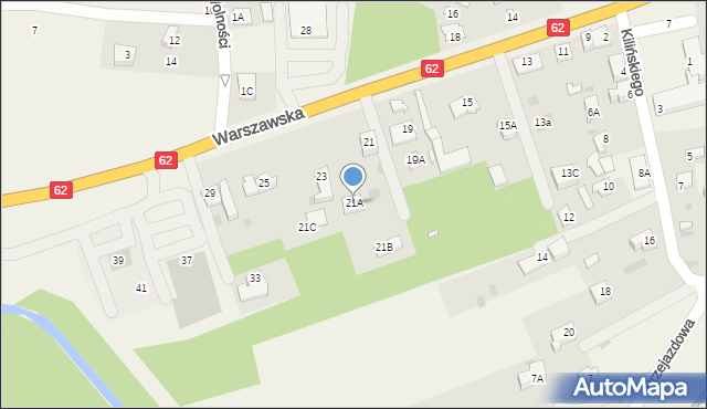 Pomiechówek, Warszawska, 21A, mapa Pomiechówek